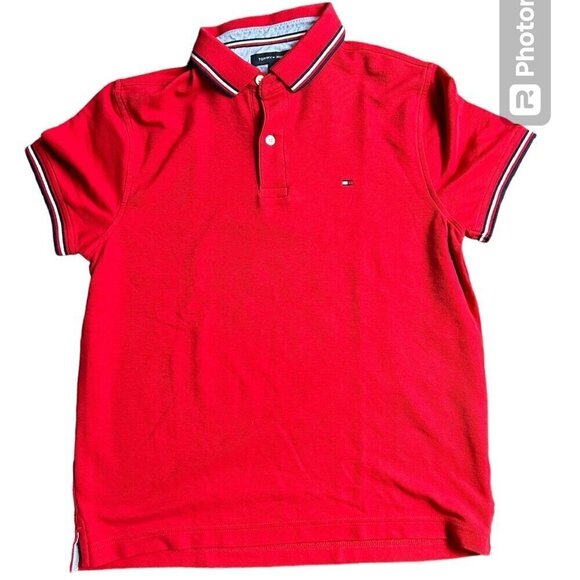 TOMMY HILFIGER Lot Cotton Collared Polo Shirts Men US XS/S - Picture 3 of 7